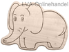 Frühstücksbrettchen aus Holz in Motivform - Elefant