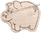 Frühstücksbrettchen aus Holz in Motivform - Schwein